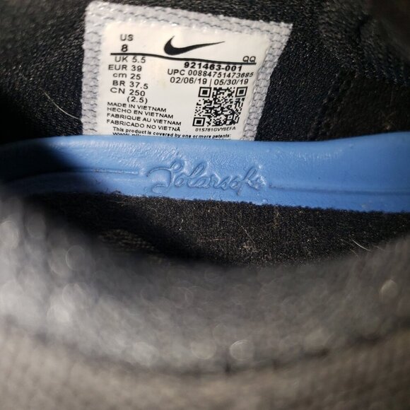 NIKE SB Check Solarsoft 921463-001 Black Canvas Casual Shoes/Sneakers Size 8 - Picture 7 of 7